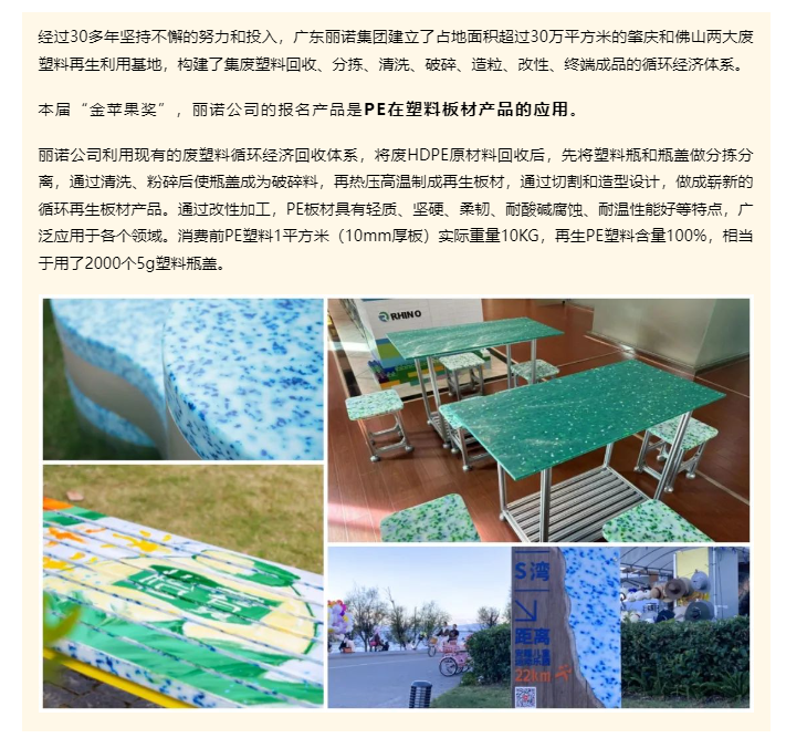 第6屆塑料回收和再生“金蘋果獎(jiǎng)”火熱報(bào)名，行業(yè)巨頭競相角逐！