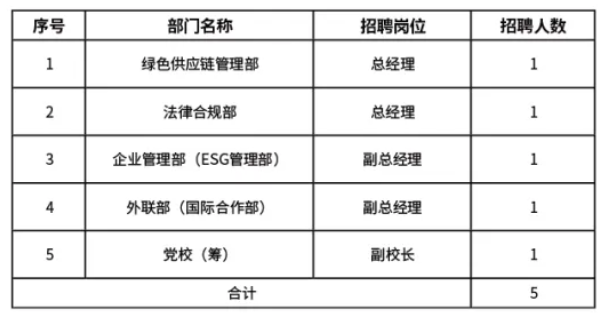 【社招】中國資源循環(huán)集團(tuán)有限公司招聘公告