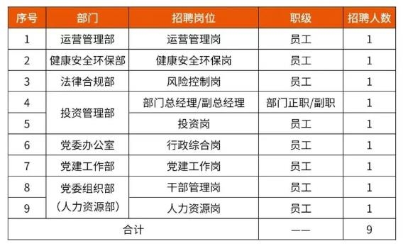 中國資源循環(huán)集團(tuán)子公司大量招人！